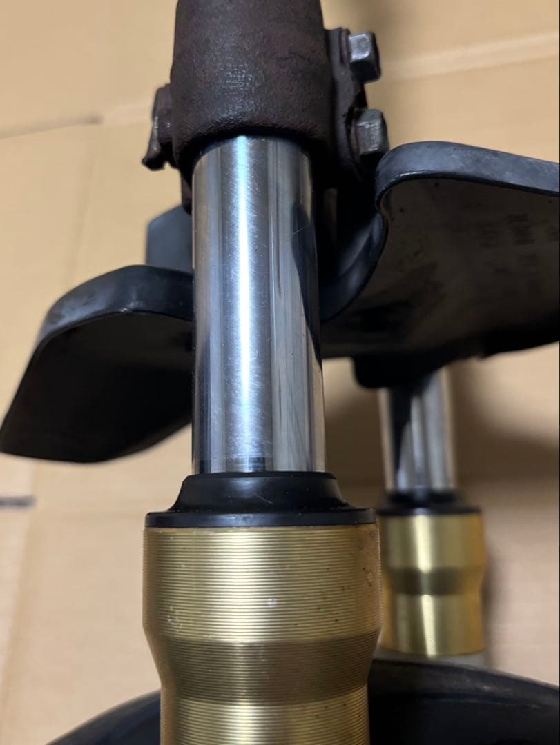 AF35 ライブディオ ZX Fフォーク ブレーキ ステム 金ホイール セット