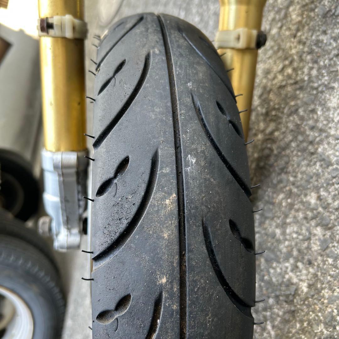 AF35 ライブディオ ZX Fフォーク ブレーキ ステム 金ホイール セット