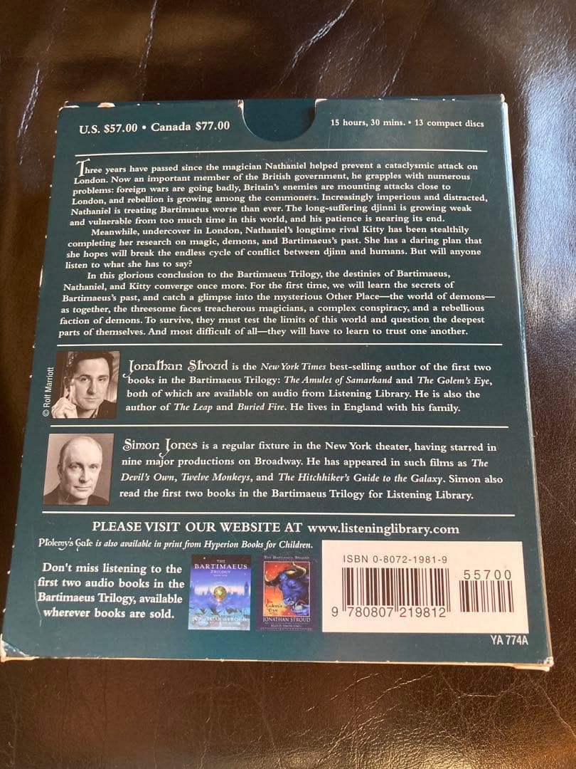 Ptolemy's Gate オーディオブック 13ディスク