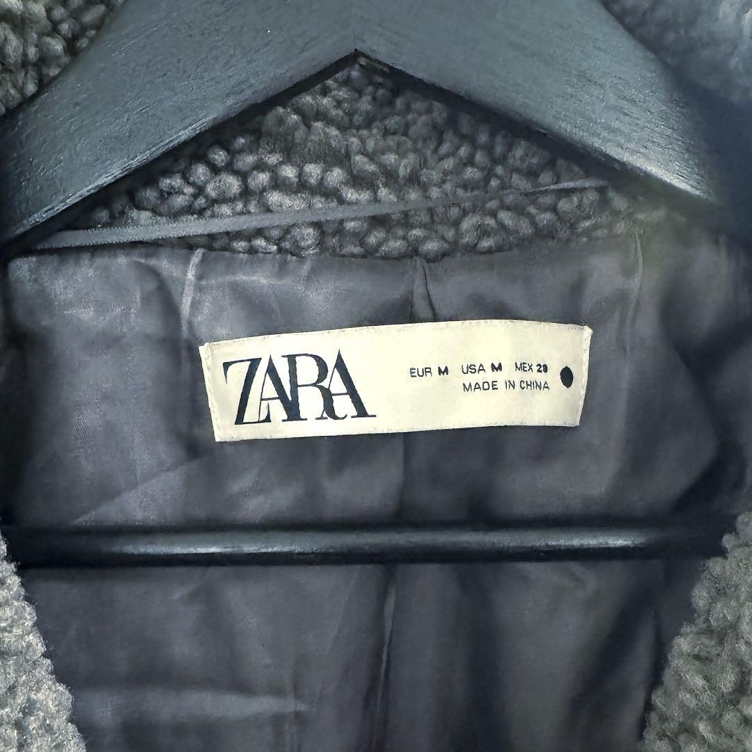 完売品　ZARA ダブルブレスト　フェイクボアコート　テディベア