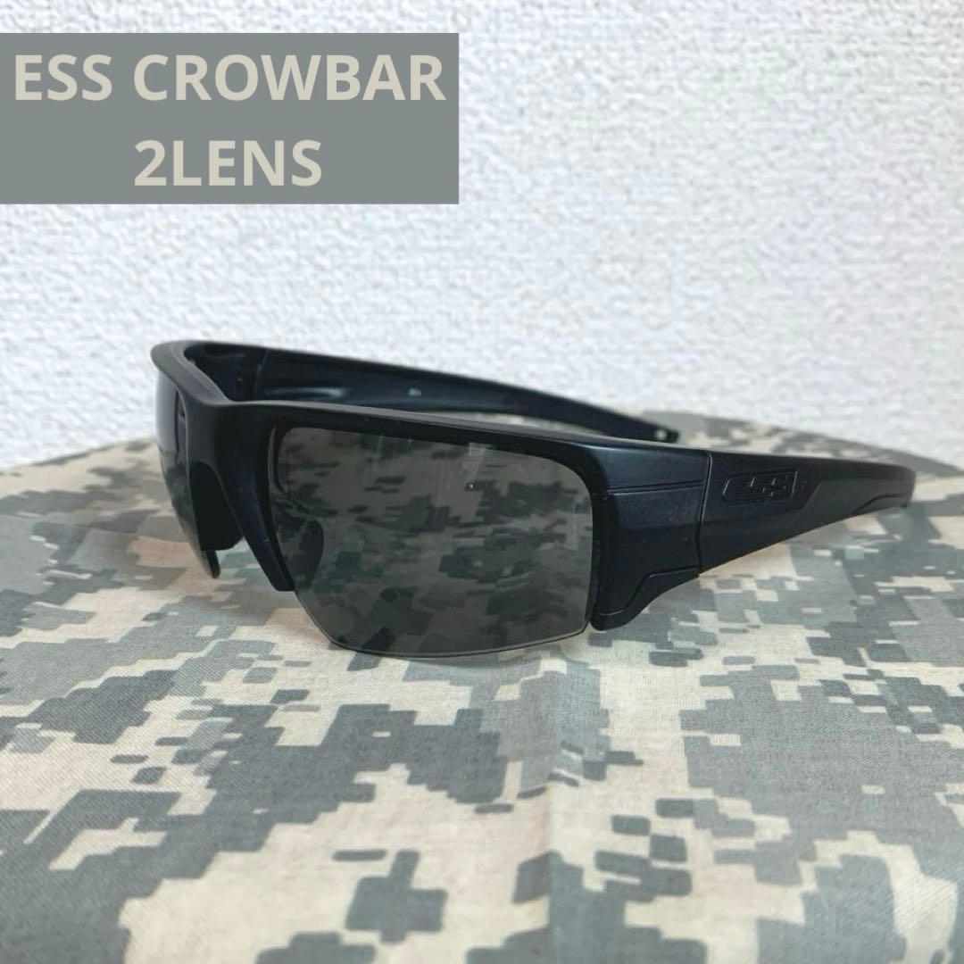 名作◯ESS CROWBAR サングラス 2レンズ ブロンズ&スモーク 黒