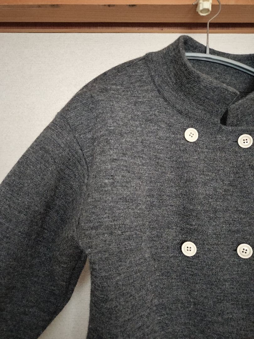 HAND ROOM ミラノリブニットジャケット　チャコールグレー　M