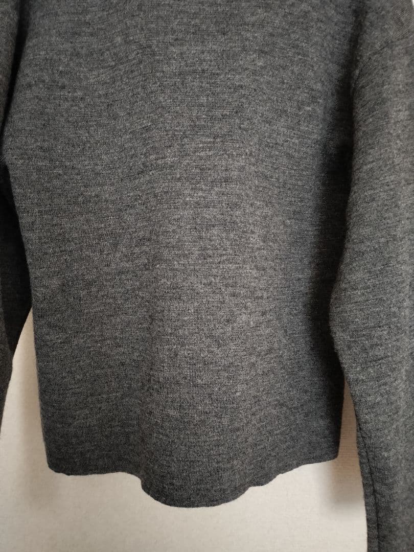HAND ROOM ミラノリブニットジャケット　チャコールグレー　M