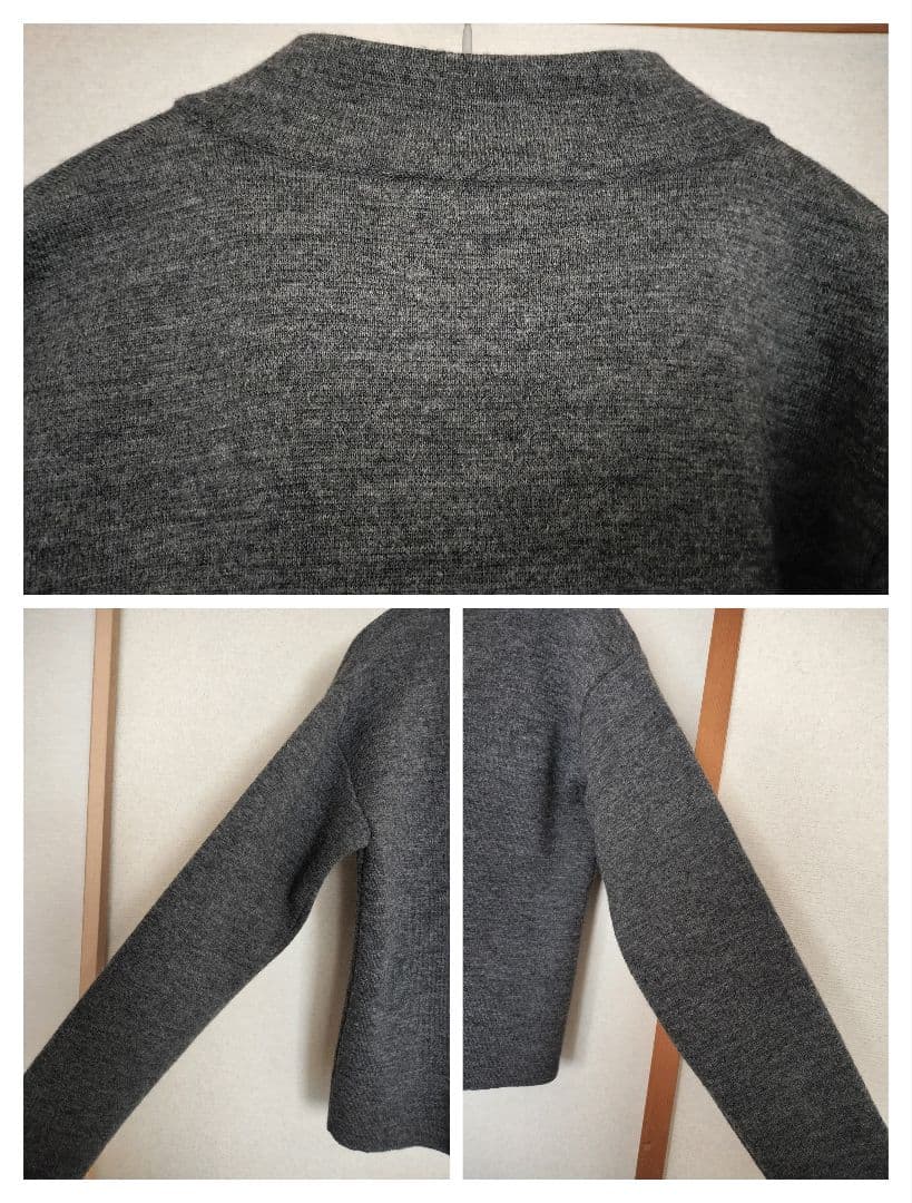 HAND ROOM ミラノリブニットジャケット　チャコールグレー　M