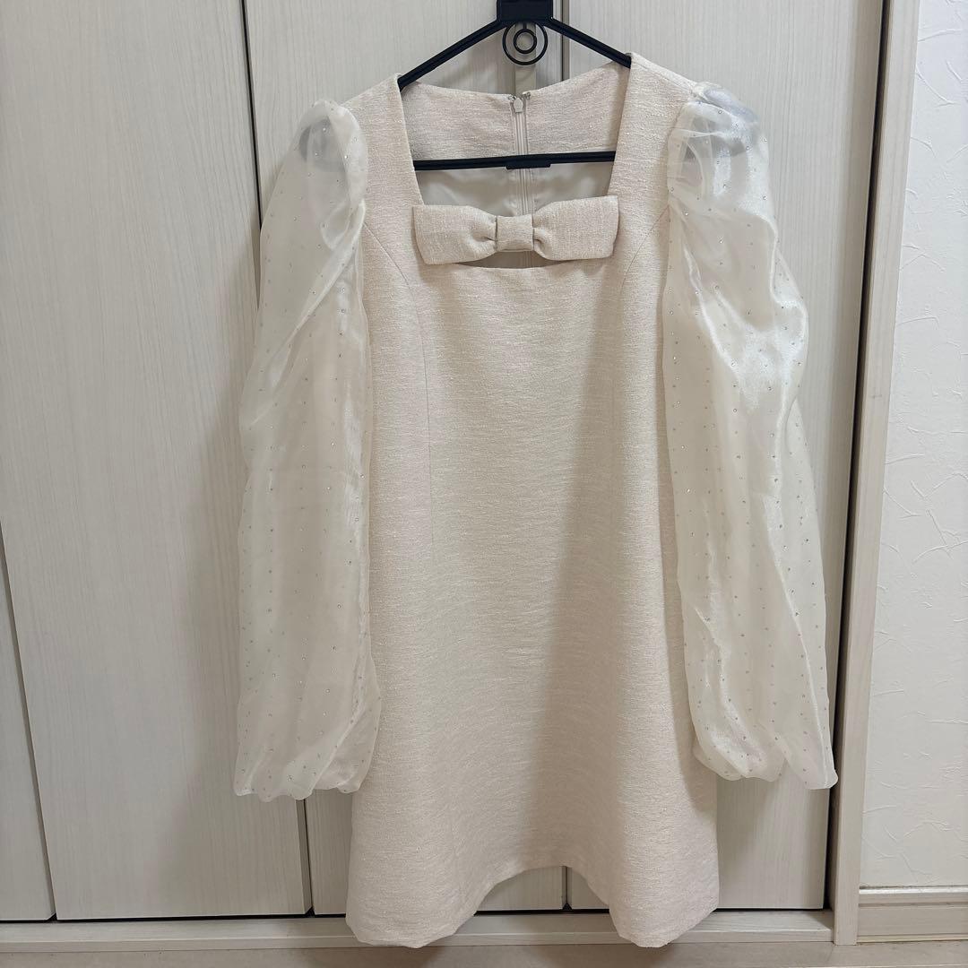 EIMY ISTOIRE ビジュースリーブミニワンピ