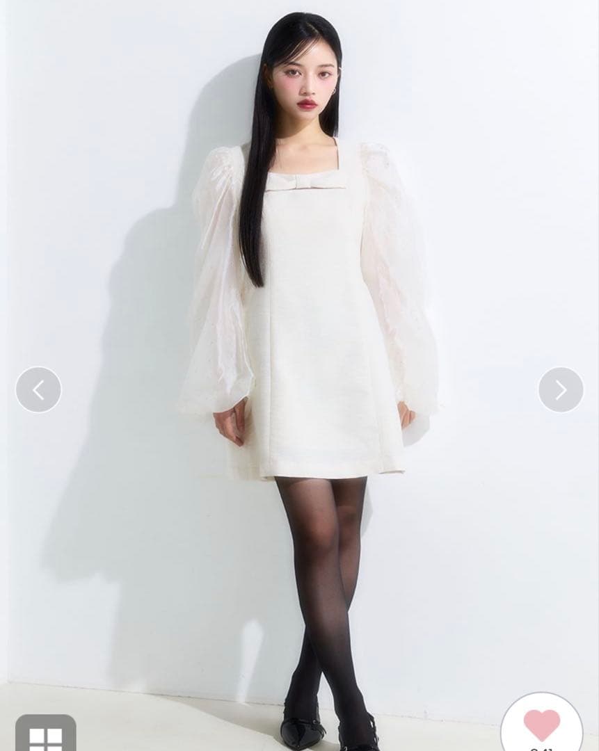 EIMY ISTOIRE ビジュースリーブミニワンピ