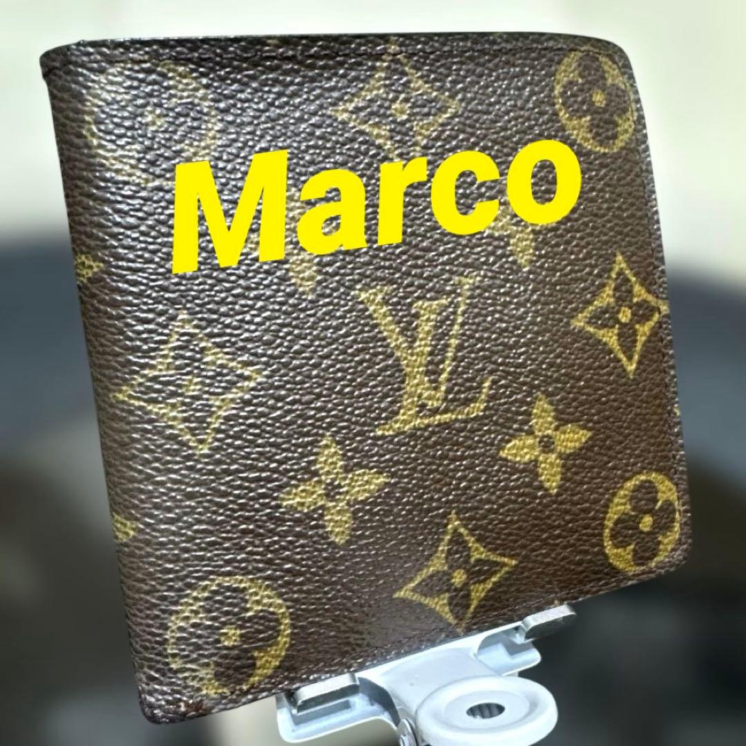 ⑧☆良品☆モノグラム♪マルコ☆2つ折り財布★ポケットあり