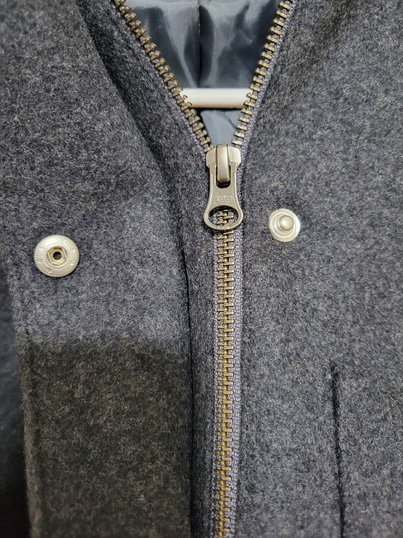 のり mecre メルトンフーディーショートブルゾン ショートコート