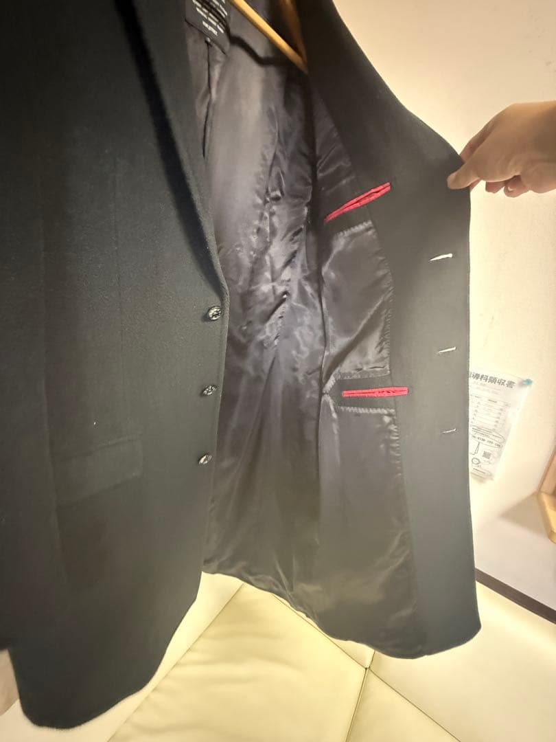 【最終値下げ】ラブレス　チェスターコート　Lサイズ　ブラック