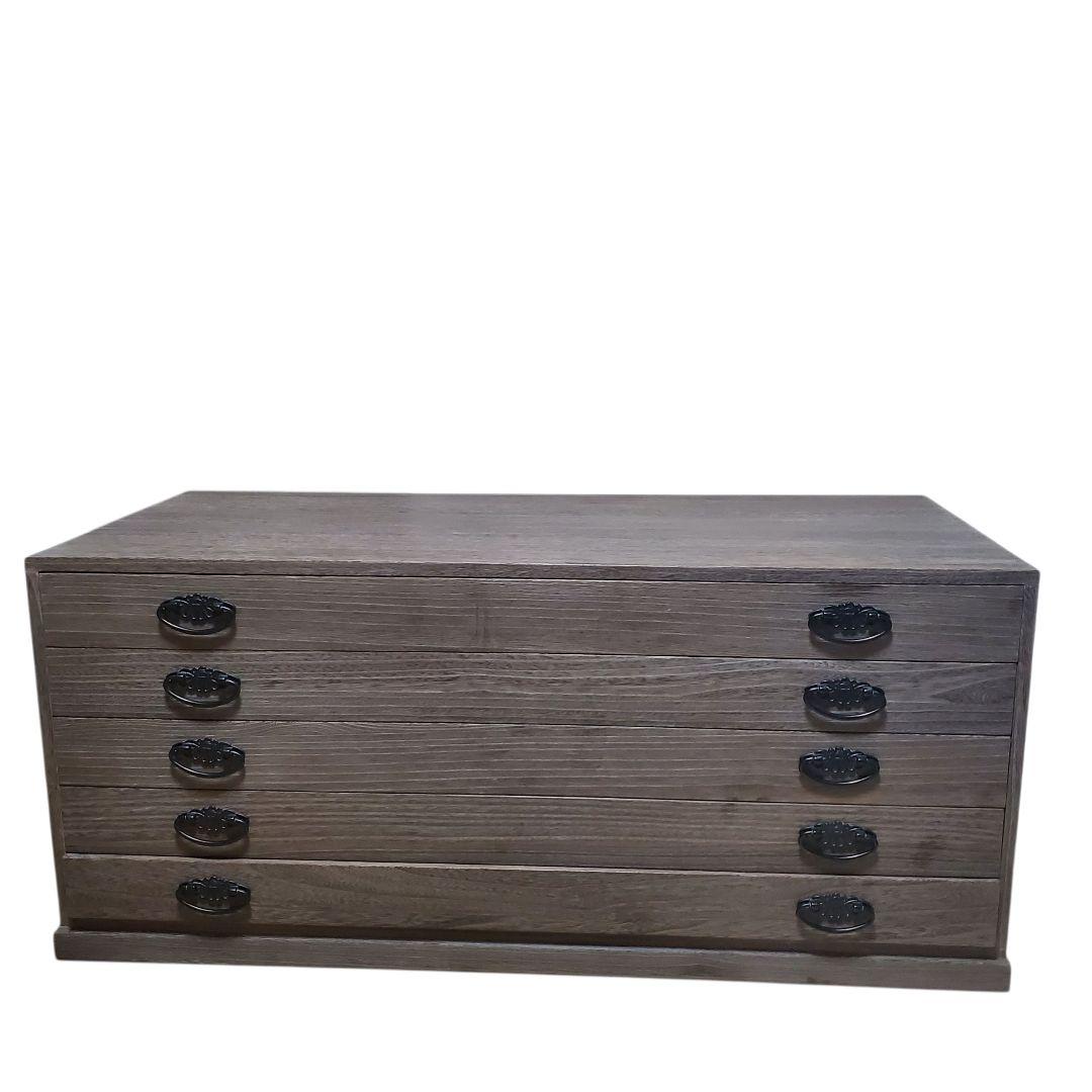 大幅値下げ【状態良好】桐箪笥 5段 天然木 宇造り・ろう仕上げ