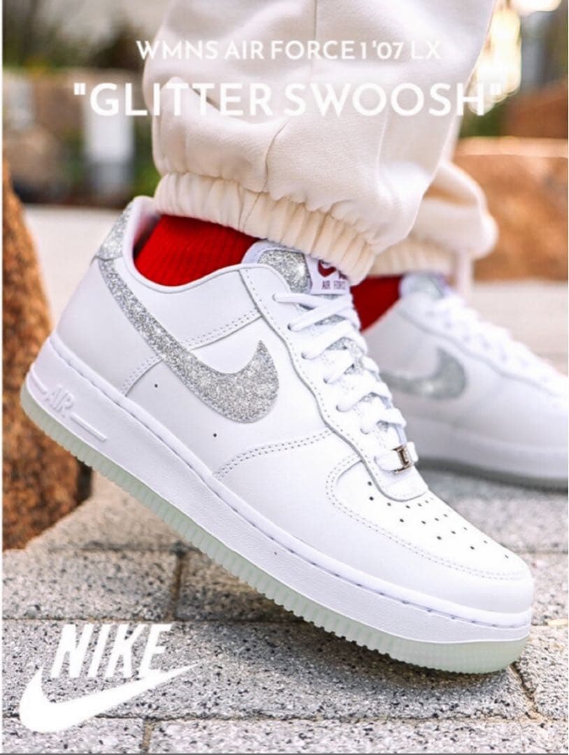 エアフォース1 ラメ　キラキラ　24.0
