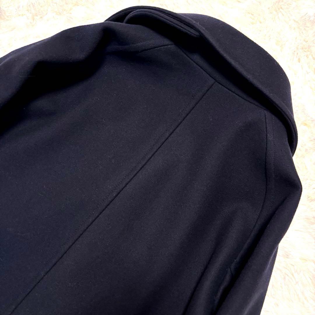 ✨未使用級✨ナノユニバース　スーパー140'S　ピーコート　ダブル　メルトン　紺
