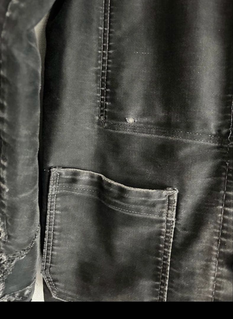 40s ブラックモールスキンジャケットDubure & Deverchere