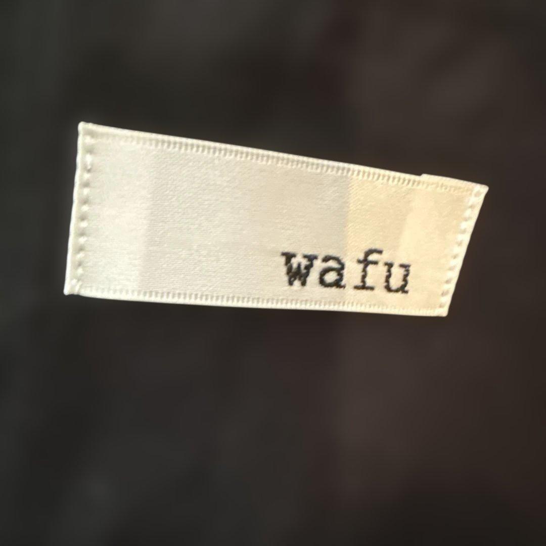 wafu レイズドネック、鍵盤タックワンピース　共布ベルト付き