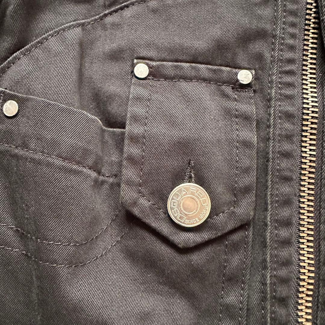 00s dsquared2 ショート丈　デニムジャケット　ブラック　40