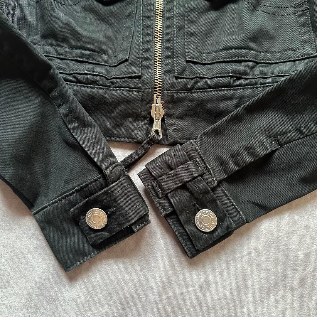 00s dsquared2 ショート丈　デニムジャケット　ブラック　40