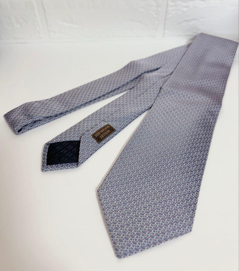 エルメス　HERMES ネクタイ　未使用品　ピンク　ブルーグレー