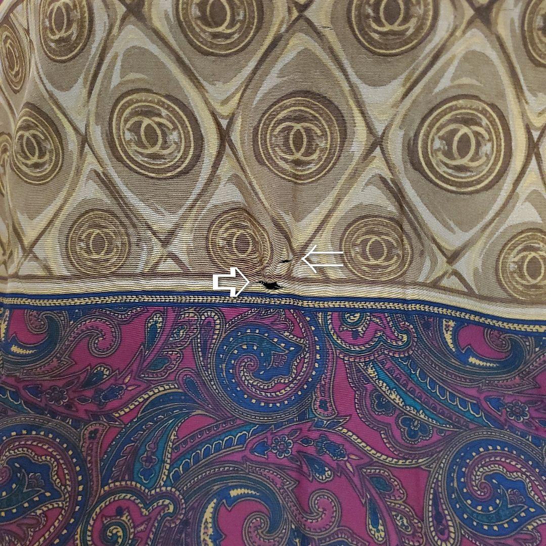 シャネル スカーフ ペイズリー・ロンバスプレート柄 ヴィンテージ