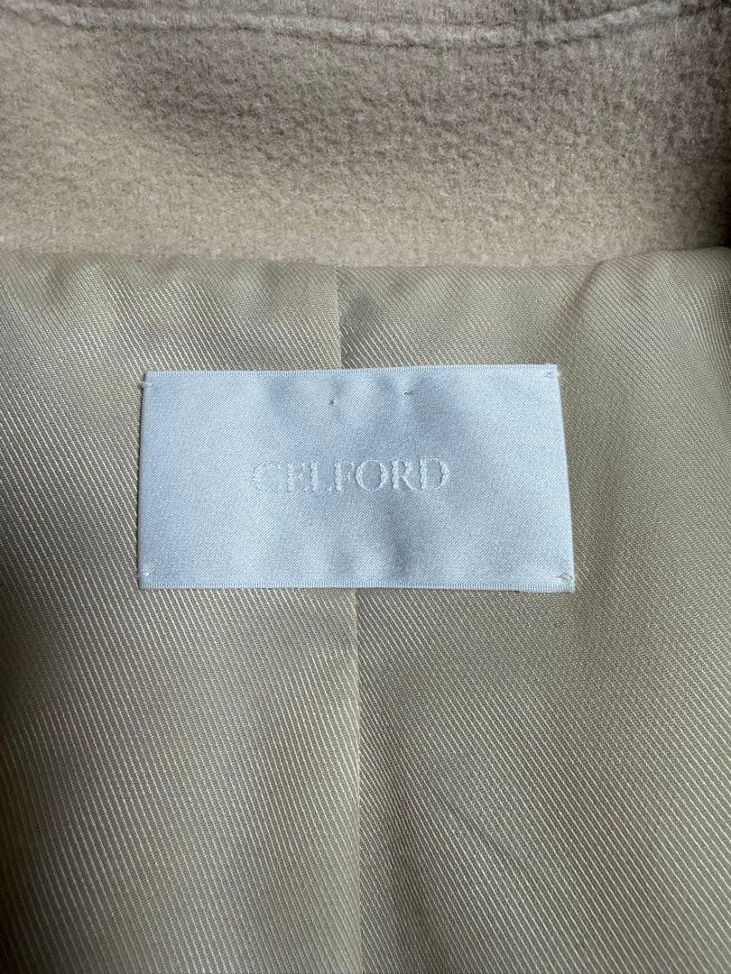 セルフォード　Aラインスタンドカラーコート★ベージュ★38