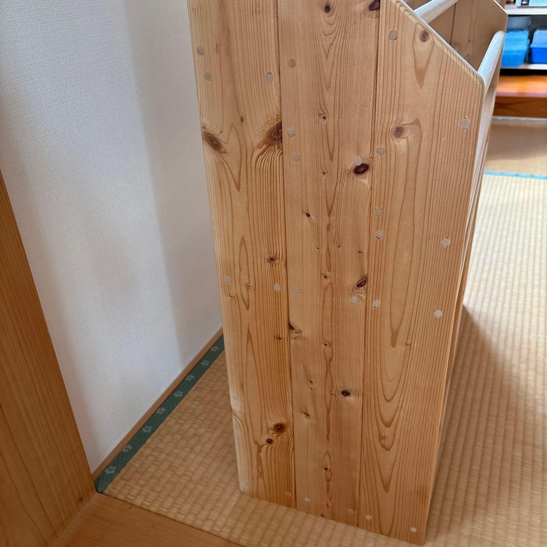 絵本ラック 薄型 壁面 無塗装 ハンドメイド MAPLEポッポ