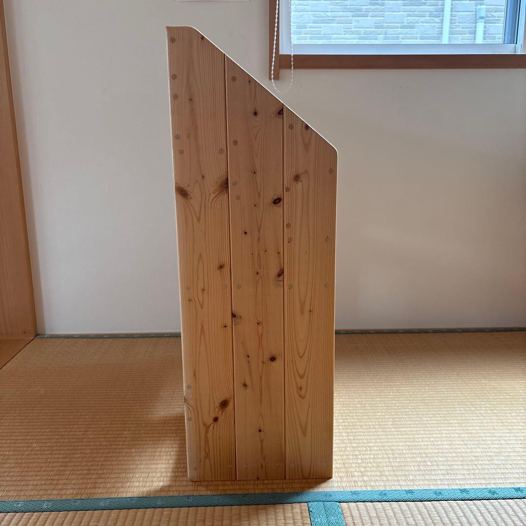 絵本ラック 薄型 壁面 無塗装 ハンドメイド MAPLEポッポ