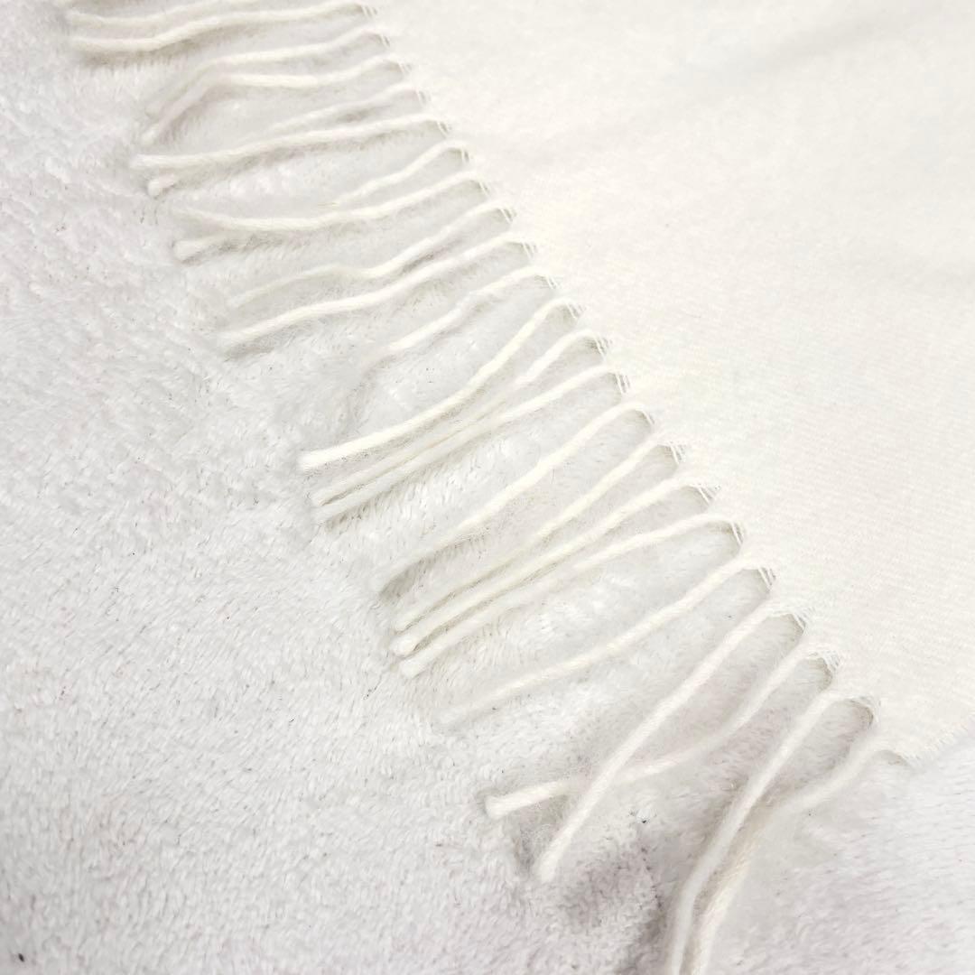 【未使用タグ付】 イノウエブラザーズ アルパカ100% マフラー ホワイト