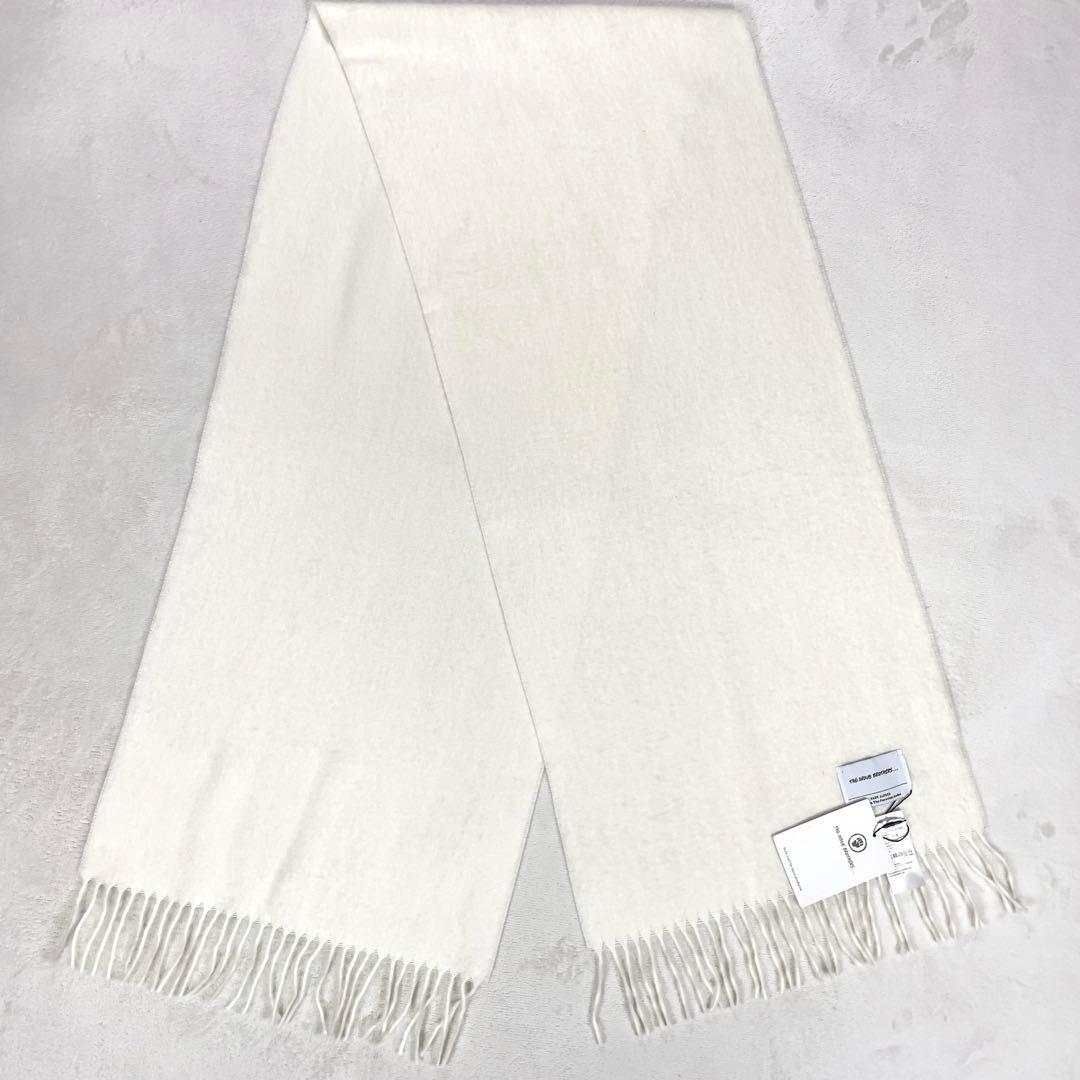 【未使用タグ付】 イノウエブラザーズ アルパカ100% マフラー ホワイト