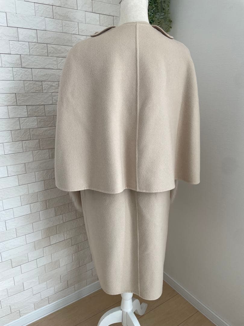 DRAWER ドゥロワー ⭐️ウールリバーシブルファーケープ コート2022AW