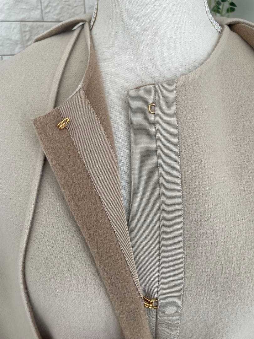 DRAWER ドゥロワー ⭐️ウールリバーシブルファーケープ コート2022AW