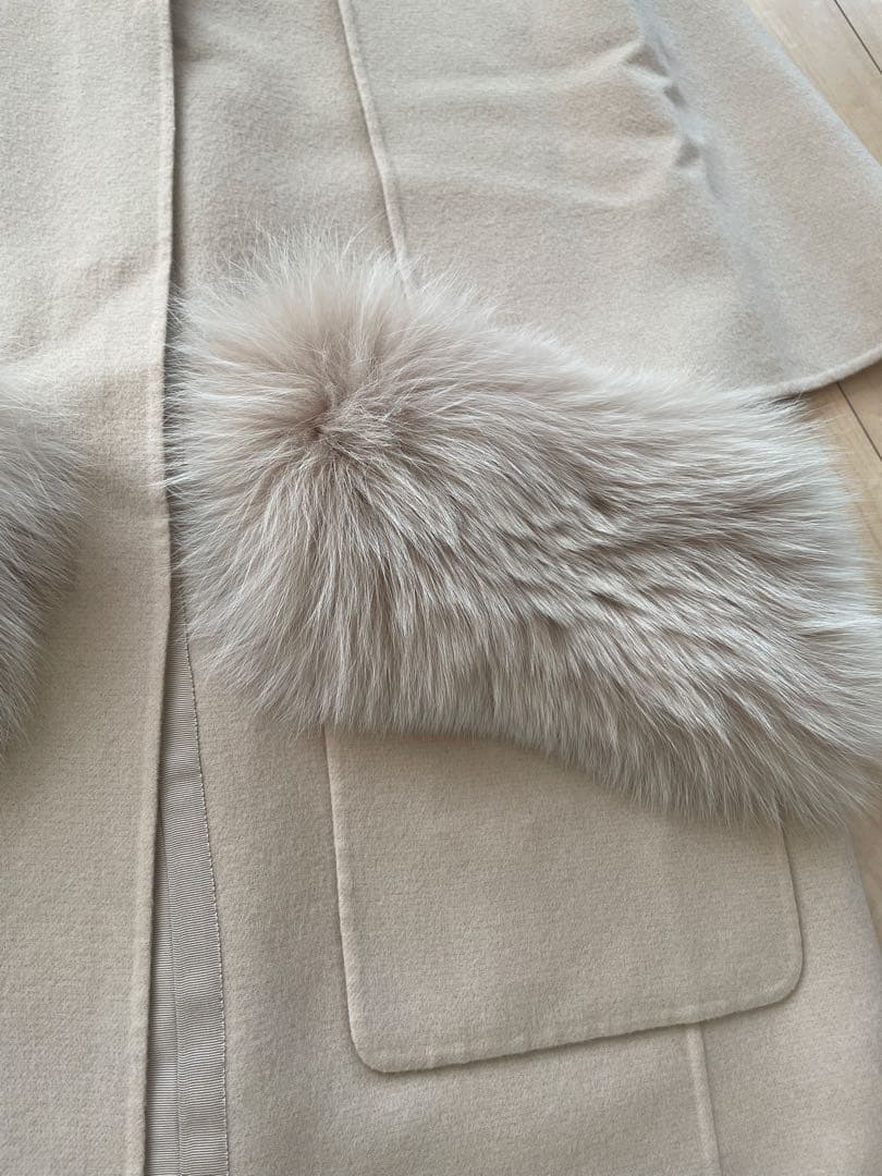 DRAWER ドゥロワー ⭐️ウールリバーシブルファーケープ コート2022AW