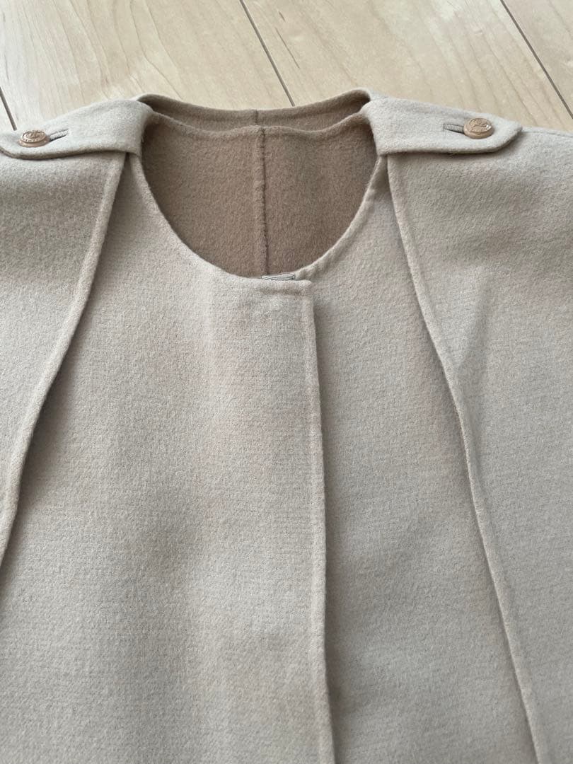 DRAWER ドゥロワー ⭐️ウールリバーシブルファーケープ コート2022AW