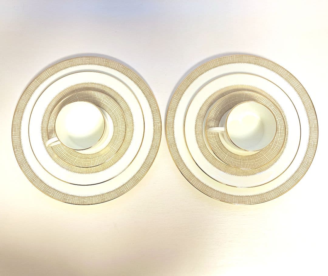 陶磁器 食器セット ゴールド縁取り