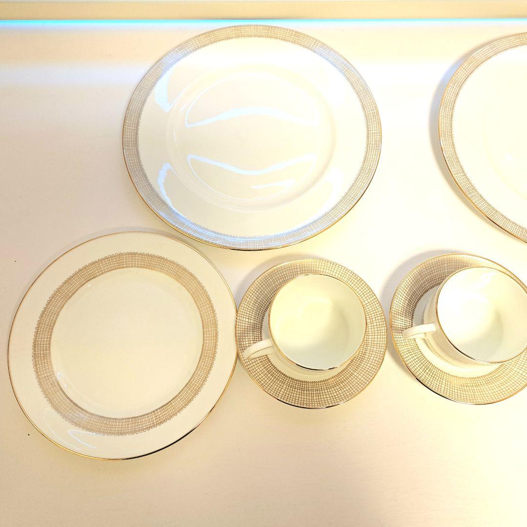 陶磁器 食器セット ゴールド縁取り