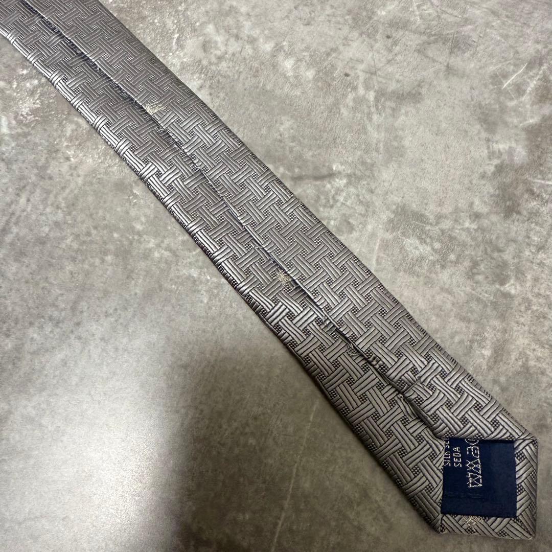 【✨美品✨】BURBERRY バーバリー ネクタイ ホースロゴ シルバー 結婚式