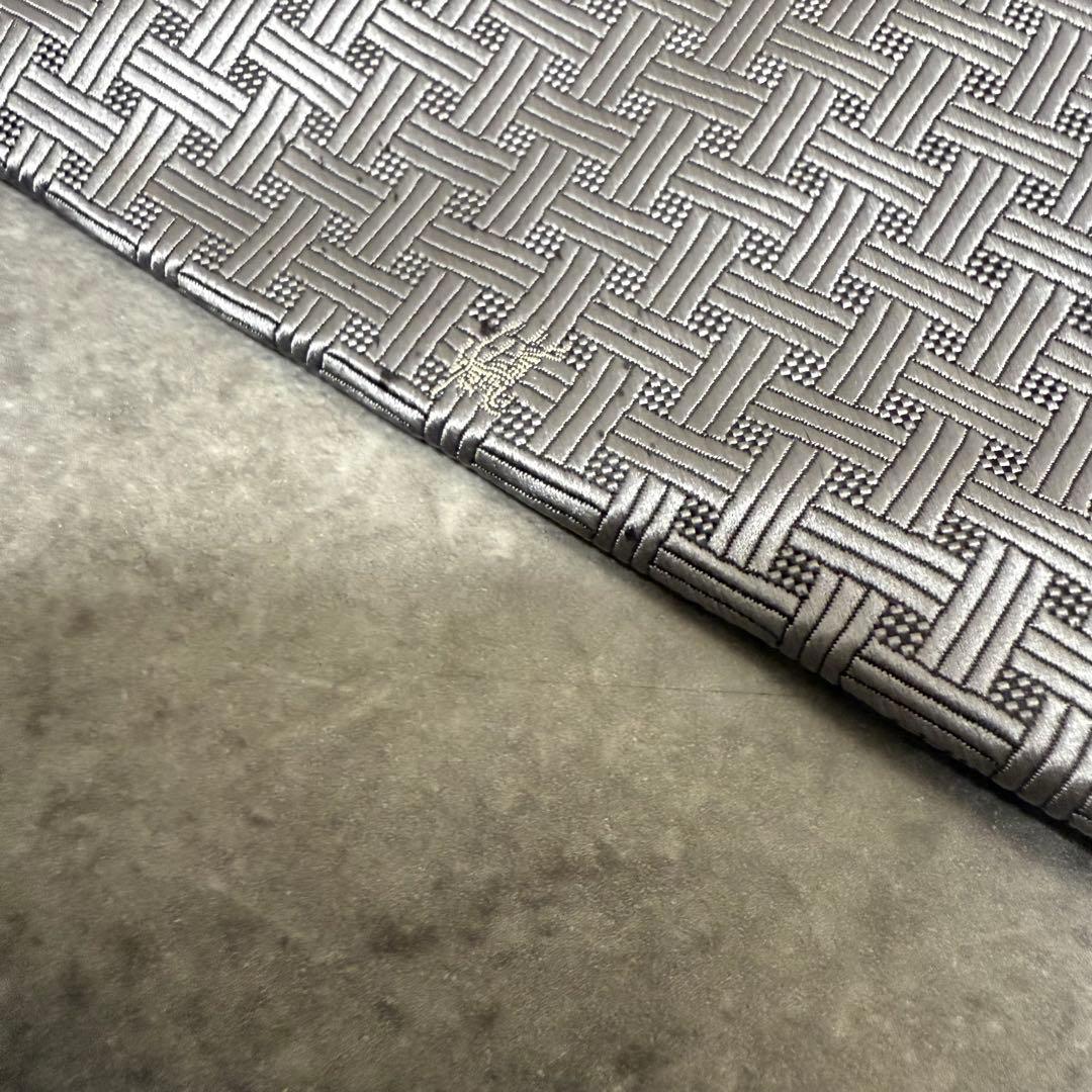 【✨美品✨】BURBERRY バーバリー ネクタイ ホースロゴ シルバー 結婚式