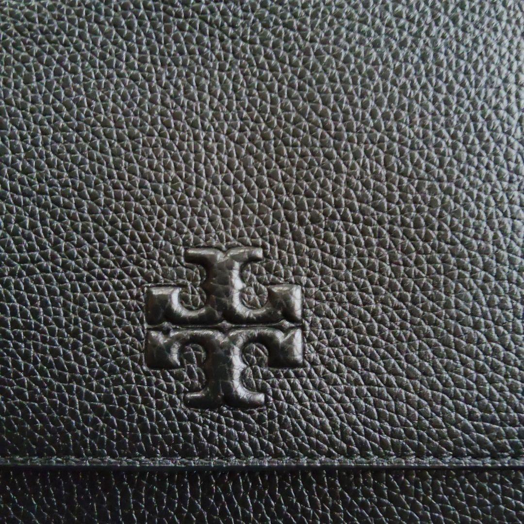 Tory Burch 黒 レザー ショルダーバッグ タッセル付き