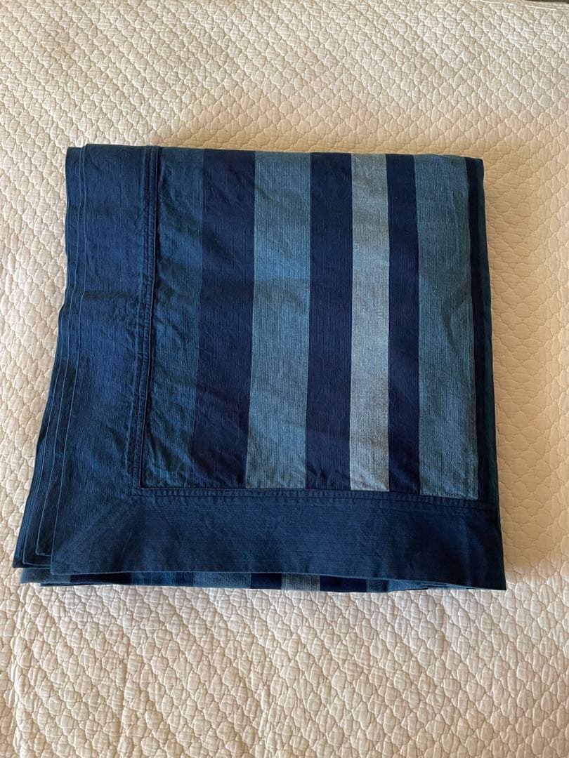 越後片貝紺仁藍染　炬燵カバー　ソファカバー　ベッドカバー