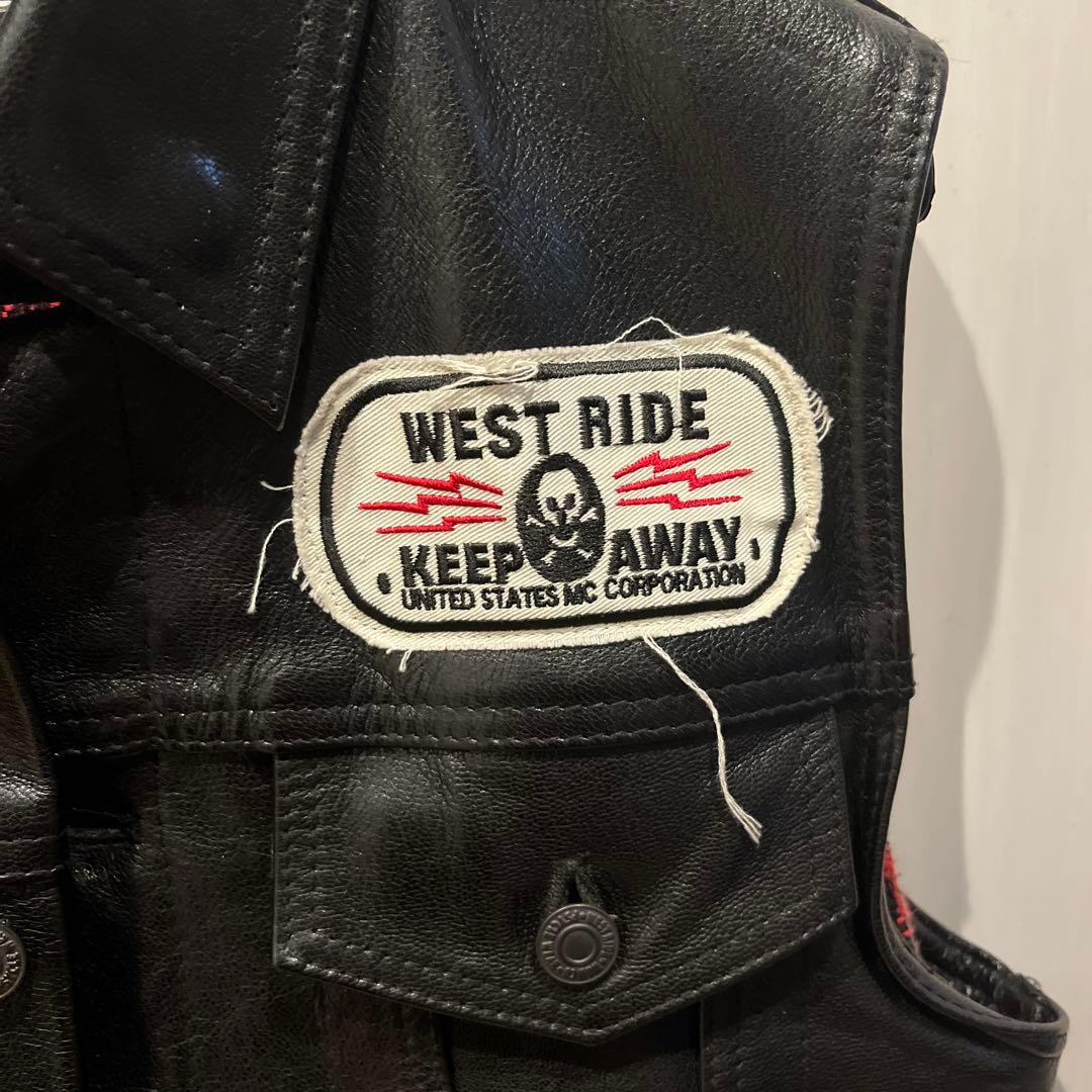 大特価！ウエストライド　レザーベスト　ディーンベスト