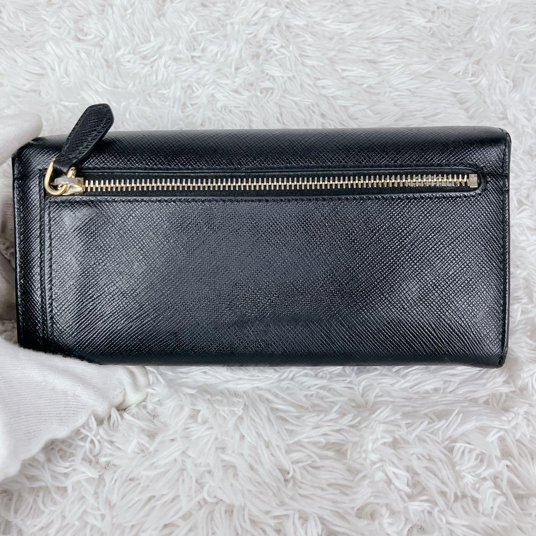 美品✨プラダ 長財布 サフィアーノレザー 1MH132 ゴールド金具 本革 黒