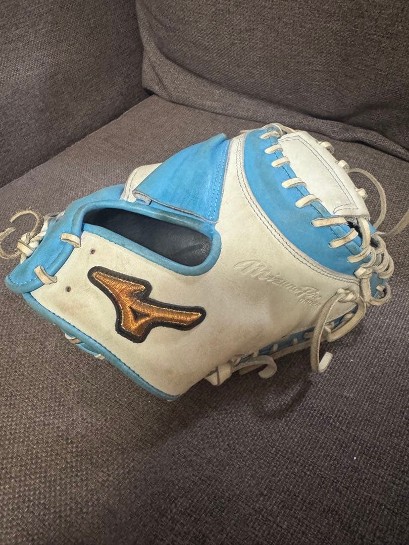 Mizuno 軟式グローブ 青/白