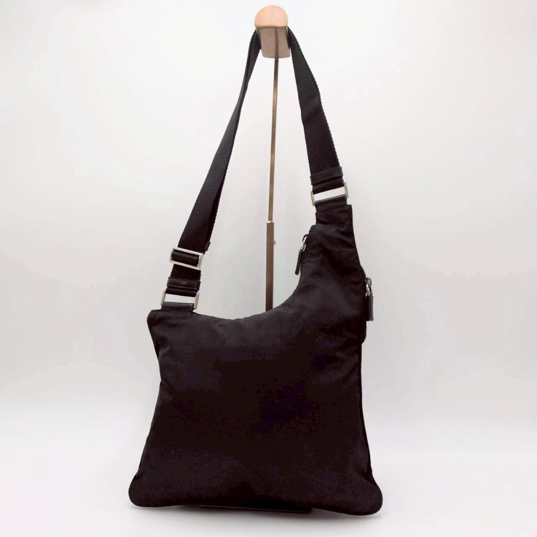 PRADA プラダ テスートナイロン ワンショルダーバッグ ブラック 黒 レザー