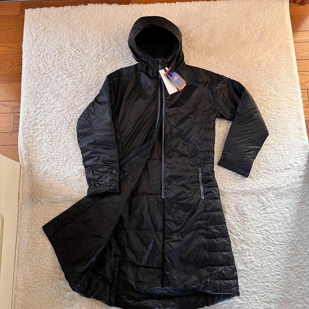 セール中】未使用　MIZUNO ブレスサーモ 中綿 ロングコート ブラック M