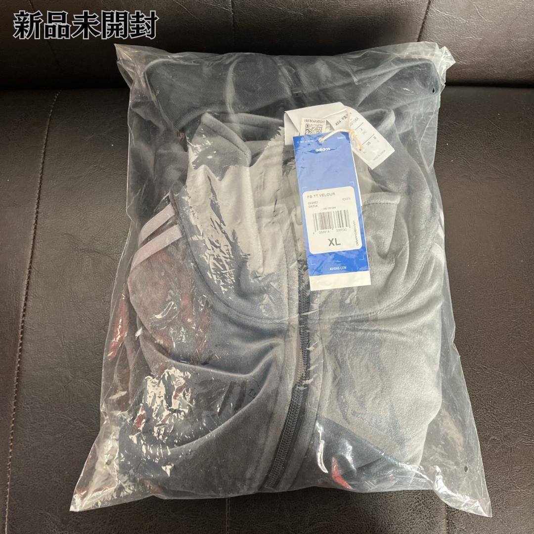 【大人気】adidas ファイヤーバード トラックトップ ベロア ダークグレー