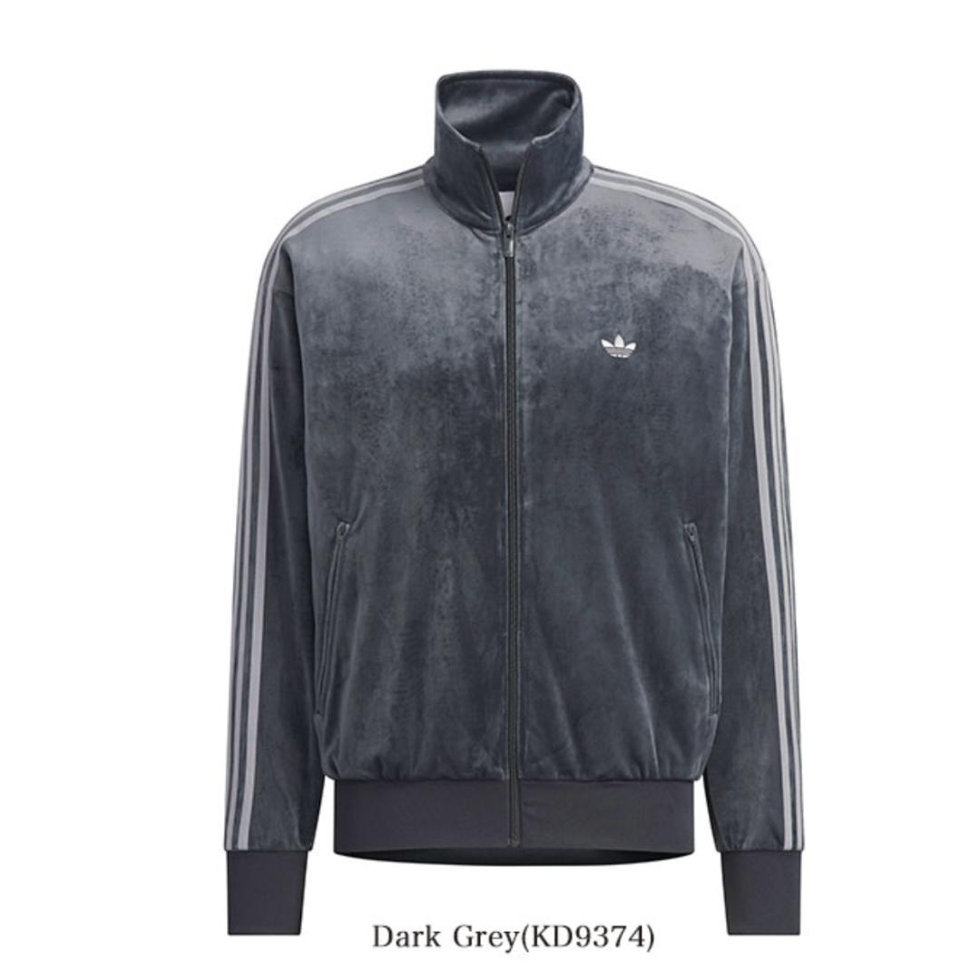 【大人気】adidas ファイヤーバード トラックトップ ベロア ダークグレー