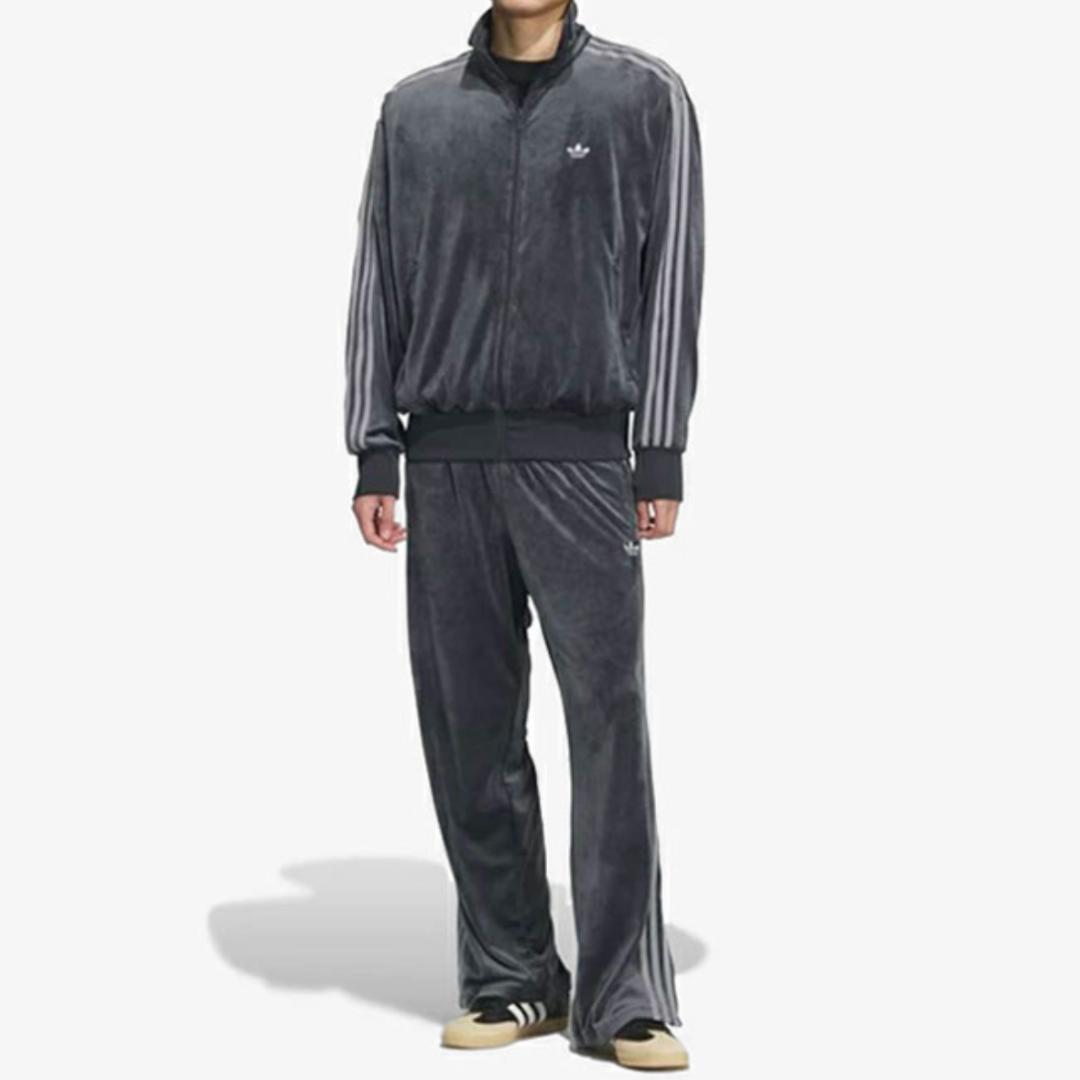 【大人気】adidas ファイヤーバード トラックトップ ベロア ダークグレー