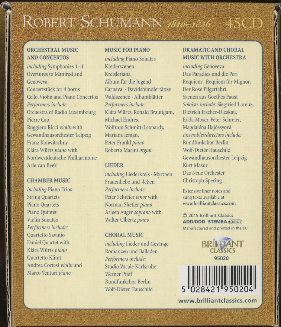 シューマン・エディション（ブリリアント・レーベル）45枚組