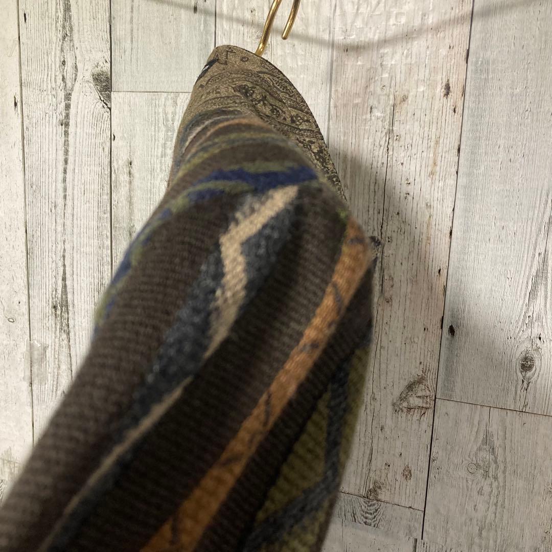 美品　ETRO エトロ 総柄 ウール　チェスターコート 52 ブラウン