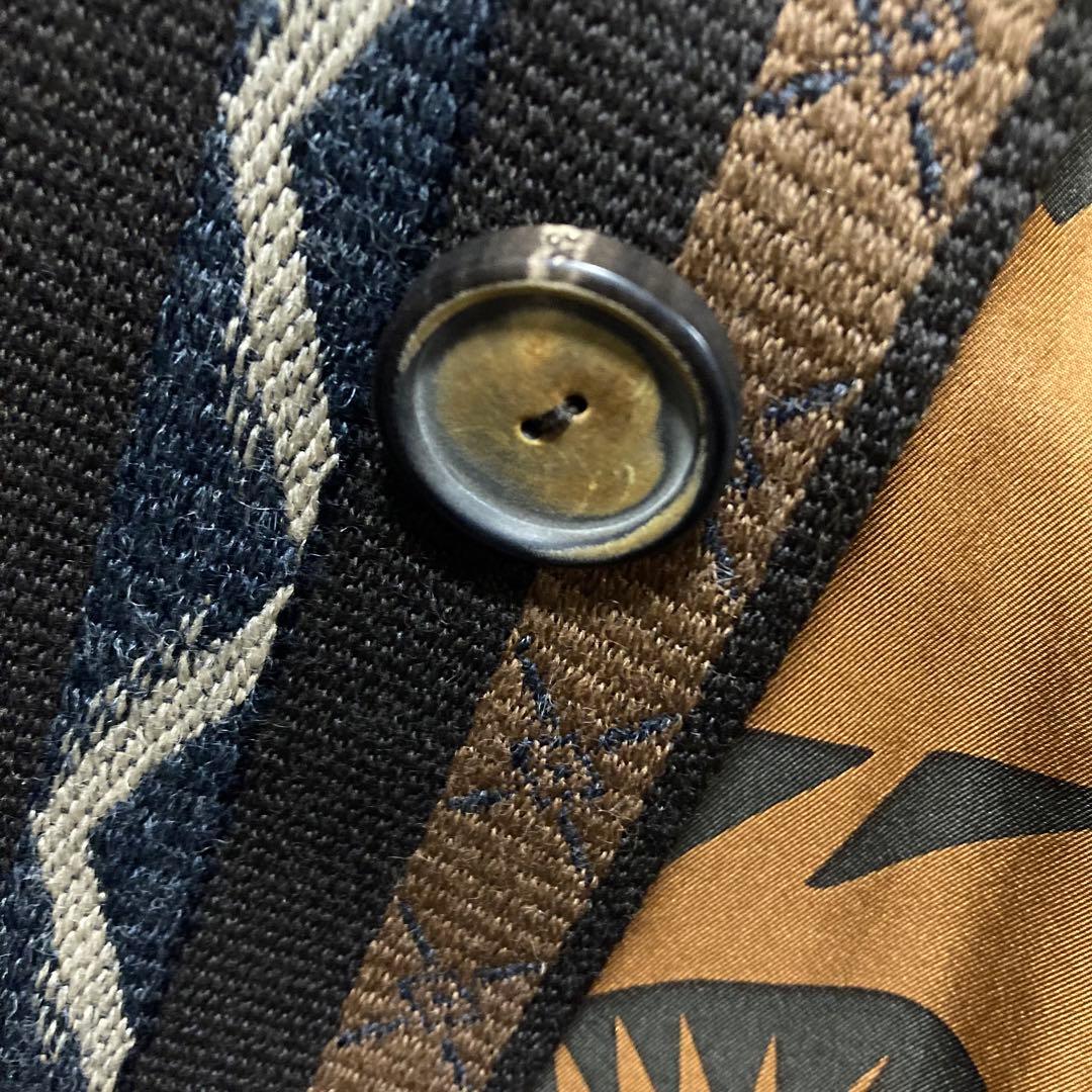 美品　ETRO エトロ 総柄 ウール　チェスターコート 52 ブラウン