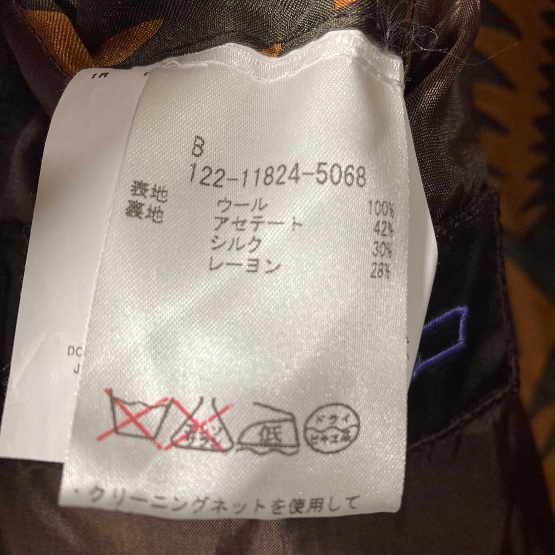 美品　ETRO エトロ 総柄 ウール　チェスターコート 52 ブラウン