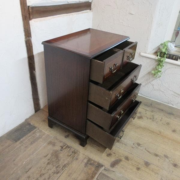 イギリス アンティーク 家具 チェスト 4段引き出し 店舗什器 収納 6815d